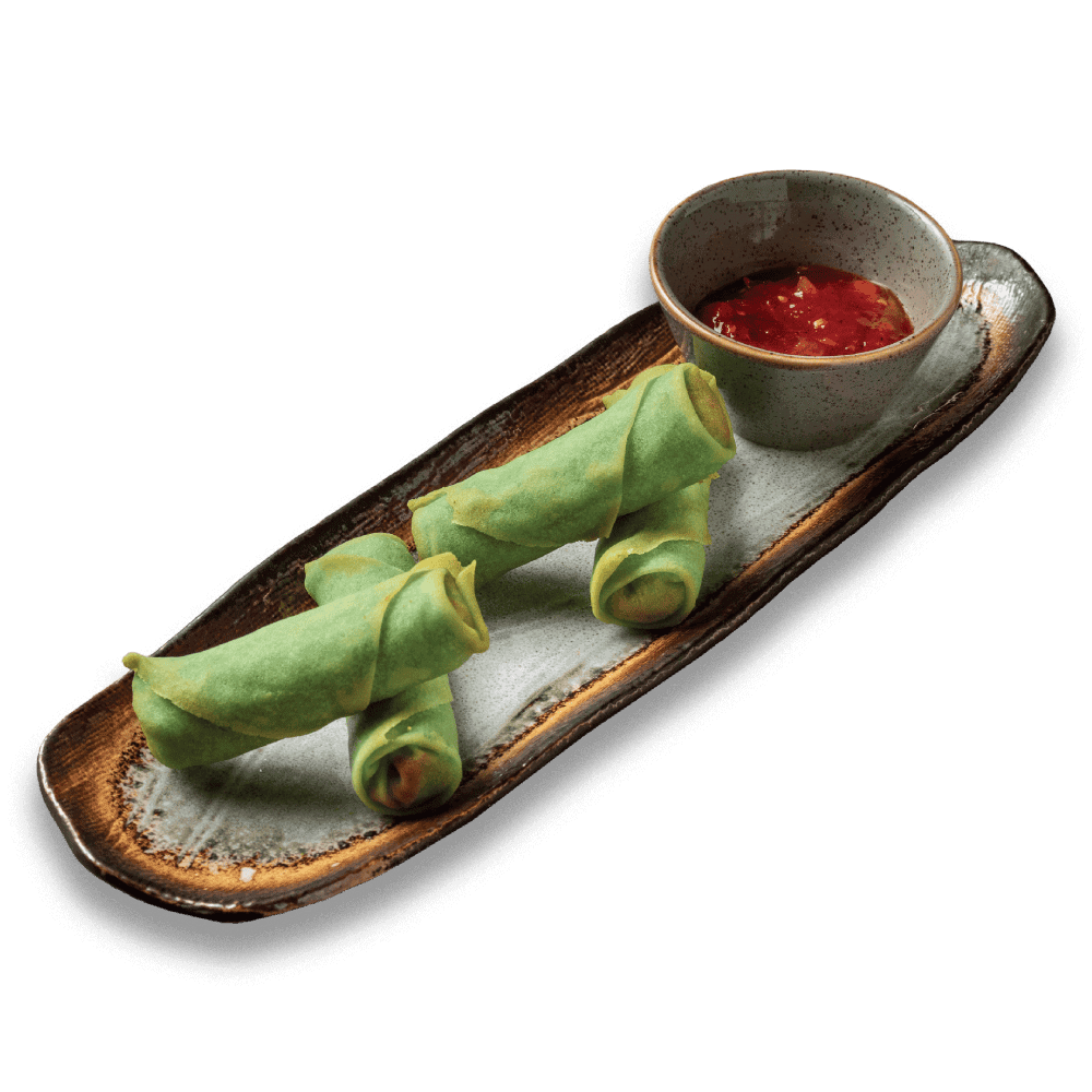 Edamamés tavaszi tekercs